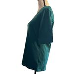 Active Basic  Teal 3/4 Sleeve V-Neck Top Photo 4