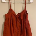 Abercrombie & Fitch Eyelet Red Tank Top with Tie Back Photo 2