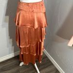 Maeve Copper Tiered Maxi Skirt | Viscose | Size 8 Photo 4