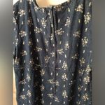 Vintage Original TY Wear Floral Denim 100% Cotton maxi jean Dress plus sz 1X Blue Photo 5