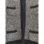 Boden Cotton Heavyknit Marled Textured Cropped Jacket Size 6 Navy Blue White Photo 5