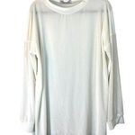 My Mum Made It Long Sleeve Oversized Flowy Velvet Blouse One Size White Size undefined Photo 0