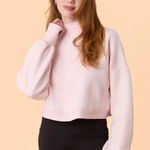 NWT! Blogilates Women's Marshmallow Mockneck Sweatshirt Photo 0