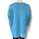 Time and Tru Womens Tunic Sweatshirt Oversized Long Sleeve Teal Medium 8 10 Green Photo 2