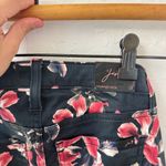 Jen7 Floral Crop Kick Pants Size 0 Pink Red Photo 2