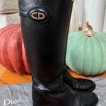 Christian Dior Authentic Dior Black Diorable Leather Riding / Long $2200 Boots Photo 0