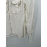 Sundance Womens White Linen Top Size M Pockets Quarter Button Boho Casual Photo 3