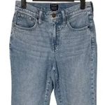 J.Crew Essential Straight All Day Stretch Raw Frayed Hem 25 Light Blue Wash Photo 1