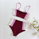 l*space NEW L* Portia Girl Bikini Bottoms & Rebel Heart Top Sangria Rosebud Set Photo 4