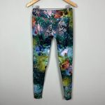 Onzie Leggings Womens Medium Large Charlie Colorful Floral Nature Galaxy Print Photo 5