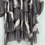 Zimmermann Painted Heart Tier Mini Dress Charcoal Brushstroke Size 0 US 4 NWT Photo 7