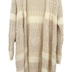 Lovestitch  Size Small Cardigan Cream Open Front Duster‎ Long Sleeve Chunky Knit Photo 0