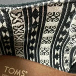 Toms  WO SIZE 8.5 BLACK WEDGE SHOES LACE UP PRINTED PATTERN INSIDE CLEAN Photo 7
