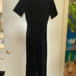 H&M  Womens Solid Black Jumpsuit S Small Bust 32” Inseam 28” No ties or belt Photo 6