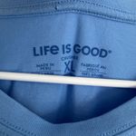 Life is Good Women’s Long Sleeve Crusher Periwinkle Blue Music Note Floral XL Photo 4