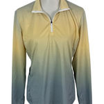 Libin Top Large‎ Yellow Gray Long Sleeve Athletic Activewear Outdoor Photo 0