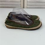 SIMPLE Women's Eco Friendly Organic Cotton Eyelet Flats Olive/Neutral Photo 2