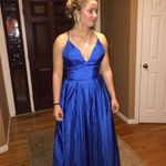 Royal Blue Prom Dress Size M Photo 3
