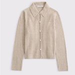 Abercrombie & Fitch NWT  Pearl Button Collared Wool Blend Cardigan Photo 1