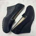 Michael Kors Rory Suede Platform Loafer Wedge US 11 Black Photo 4