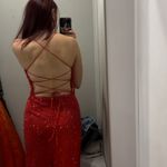 Vintage 90s red prom dress Size 14 Photo 1