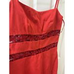 Oltre Made in Italy Bodycon Dress Straps Two Lace Line Red Mini Dress Sz 42 Size M Photo 1