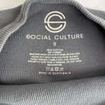 Social Culture Cropped T Shirt Micro Tee Gray Size Small Photo 5