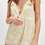 Free People #58 NWOT  Night Special Cami in Lemon Custard Combo Photo 0