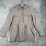 Davi & Dani Utility Jacket Womens M Gray Aztec Southwestern Back Shacket Boho Photo 0