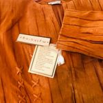 Mythology boutique leather jacket Women's sienna color with leather details Brown Size 4 Photo 9