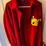 Disney Red Winnie the Pooh fleece Button-Up Shirt Photo 0