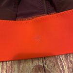 Athleta Women’s  Tenacity Mesh Plunge Bra Maroon Orange Size S Photo 3