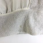 Aerie Womens Sweater Pullover Sheer Back Metallic Scoop Neck Gray M Photo 2