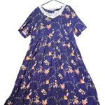 R&K Original Vintage Floral Maxi Dress Womens 22 Blue/Purple Lace Neck Cottage Size undefined Photo 1
