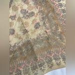 Dana Buchman Vintage  Silk Scarf 32” pink gold  100% Silk Bohemian Pattern Square Photo 1