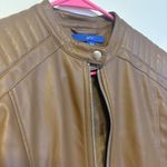 Apt. 9  Faux Leather Moto Motorcycle Jacket Coat Chestnut Brown Womens Size M Photo 5