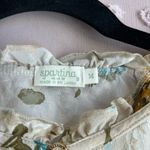 Spartina 449  100% Silk Floral Ruffle Detail Button Up‎ Sz M Photo 3