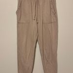 Abercrombie & Fitch  Soft A&F Cloud Joggers Size Small Short Beige Tan Sweatpants Photo 1