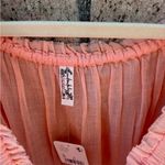 Free People Sundown Balloon Sleeve Bodysuit NWT S Peach Pink Orange Long Sleeve Photo 4