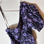 Free People Intimately  One Shoulder Floral Bodysuit Purple Size Medium Photo 1