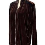 Liz Claiborne Vintage so soft zip up velour feel jacket. Size XL Photo 4