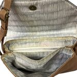 Tan Brown Embossed Studded Faux Leather Suede Crossbody Purse 10 x 7.5 inches Photo 6