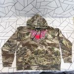 Cabela's Y2K Camo Hoodie Womens medium Green Advantage Max 1 Open Terrain Heart Photo 5