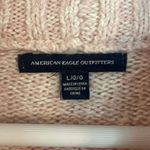 American Eagle  pink cropped mock neck knit sweater Photo 4