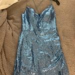B Darlin Blue Sequin Homecoming / Semi Dress Photo 0