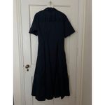 Club Monaco Poplin Navy Blue Midi Short Sleeve Shirt Dress - size 12 Photo 3