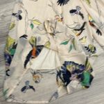 ASOS 1 Piece Pink with Navy, Yellow, Green, Orange Bird & Leaf Print Pant Suit Photo 6