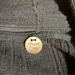 margaret o'leary  Black Shawl Open Front Knit Cardigan 100% Cotton Size Medium Photo 2