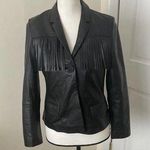 Zadig & Voltaire Maison Deluxe Black Lamb Leather Jacket with Fringes Size Small Photo 0