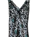 Apostrophe Y2K Satin Top Lace V-neck Lace blouse M Black/green/ White Photo 0